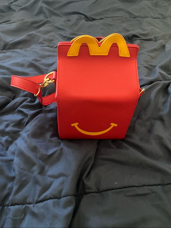 Loungefly Handbags - Loungefly Red Box Crossbody Bag with Yellow Accents
